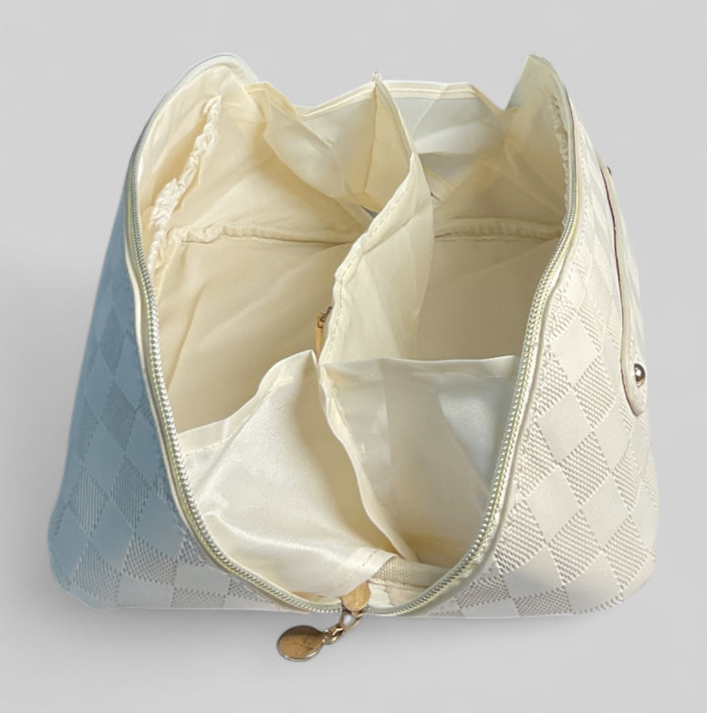 Checkered Makeup Bag