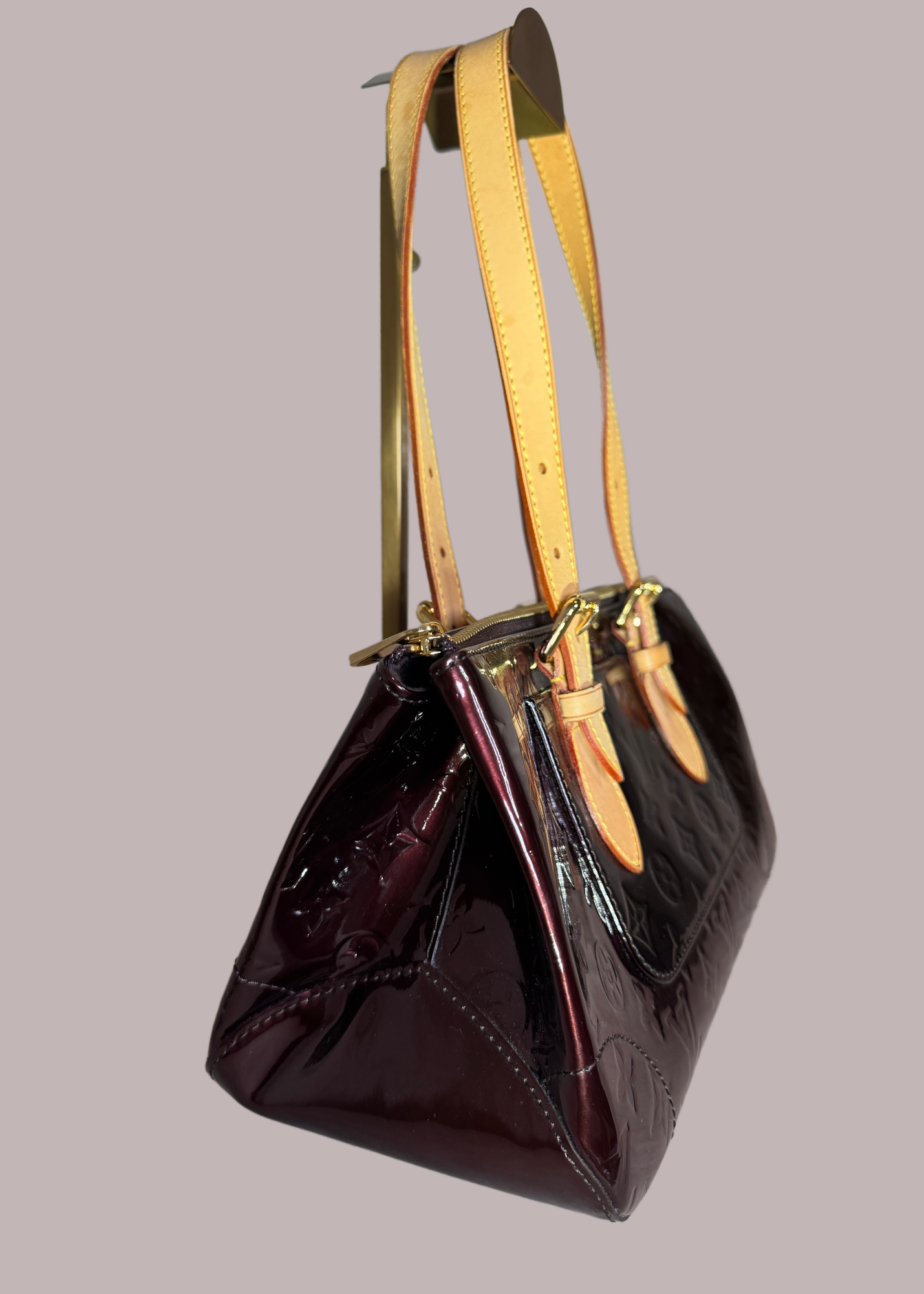 Louis Vuitton Vernis Rosewood Avenue hand bag w/ matching wallet