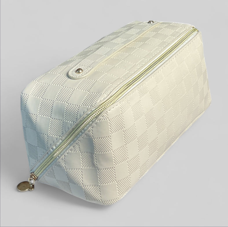 Checkered Makeup Bag