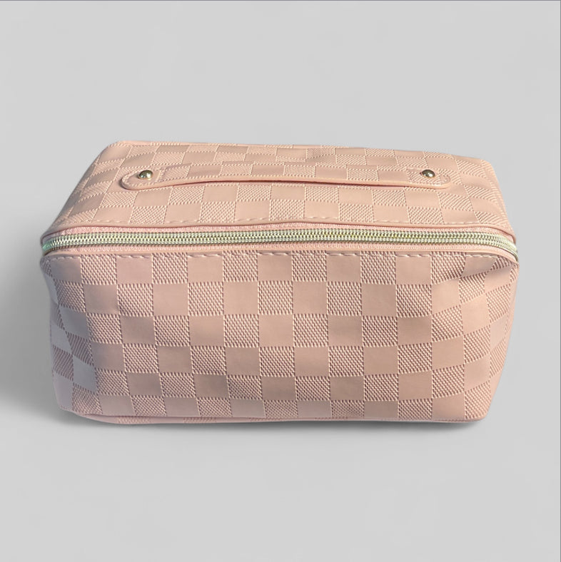 Checkered Makeup Bag