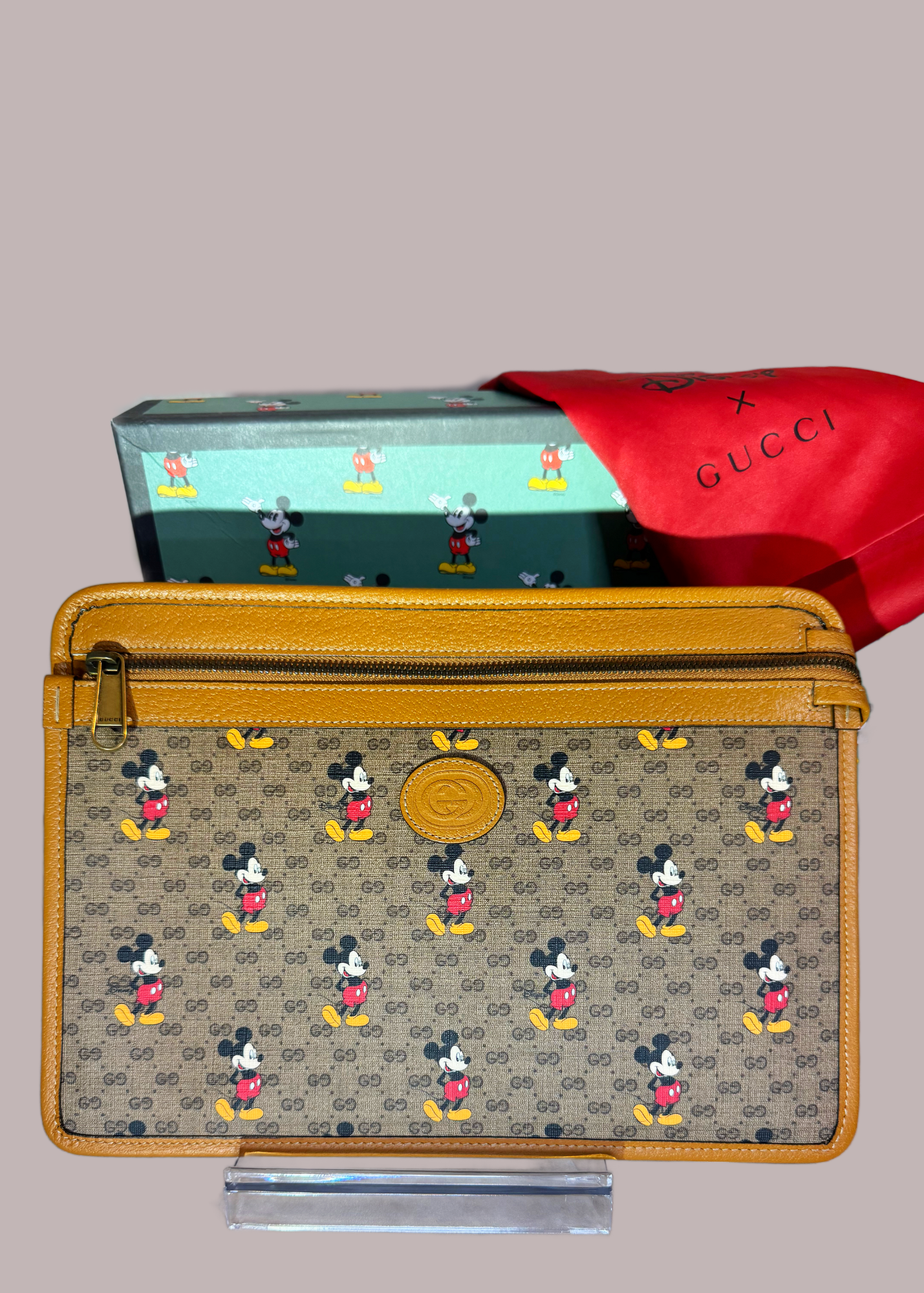 Gucci x Disney Collaboration Mickey Clutch complete box set