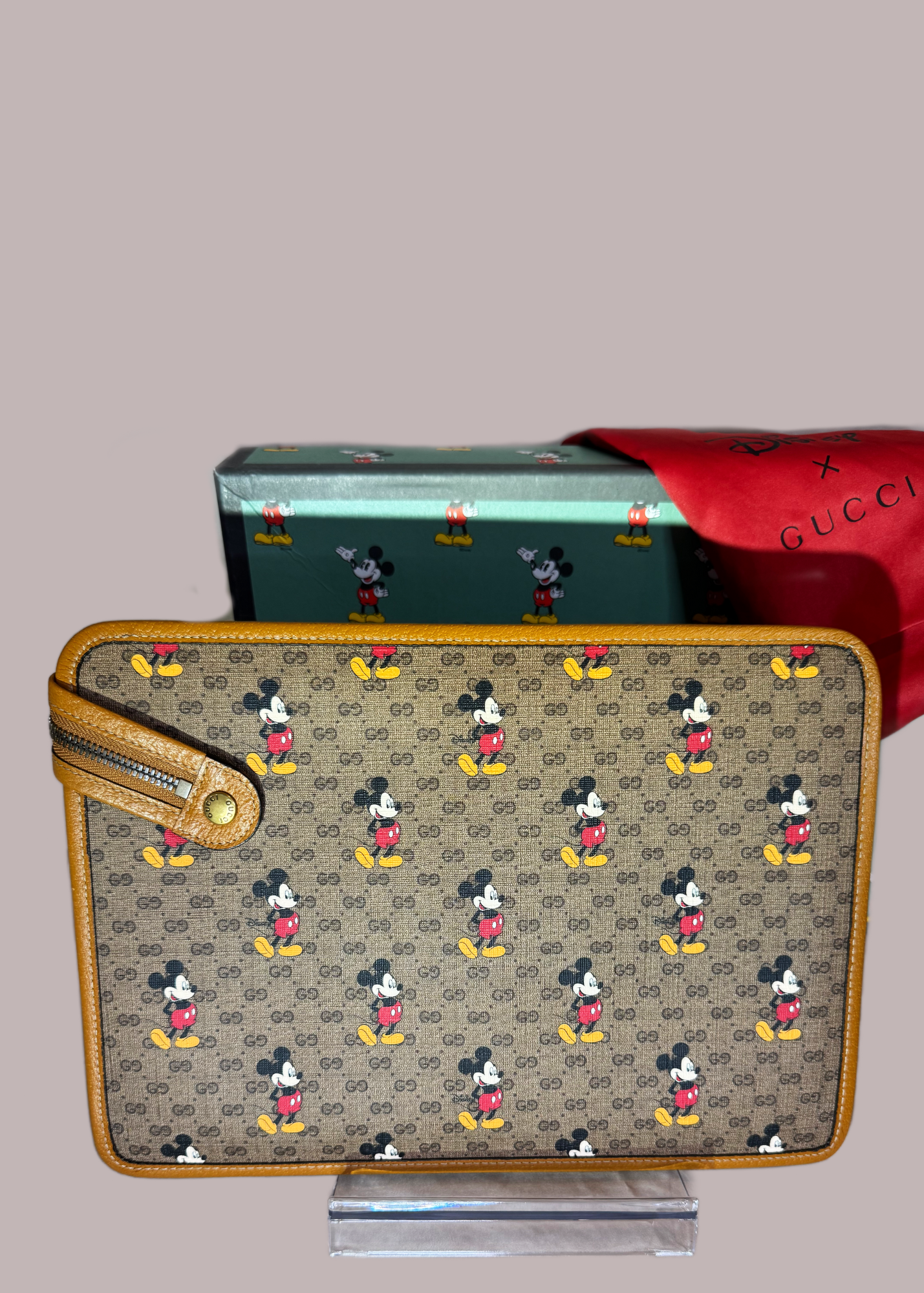 Gucci x Disney Collaboration Mickey Clutch complete box set