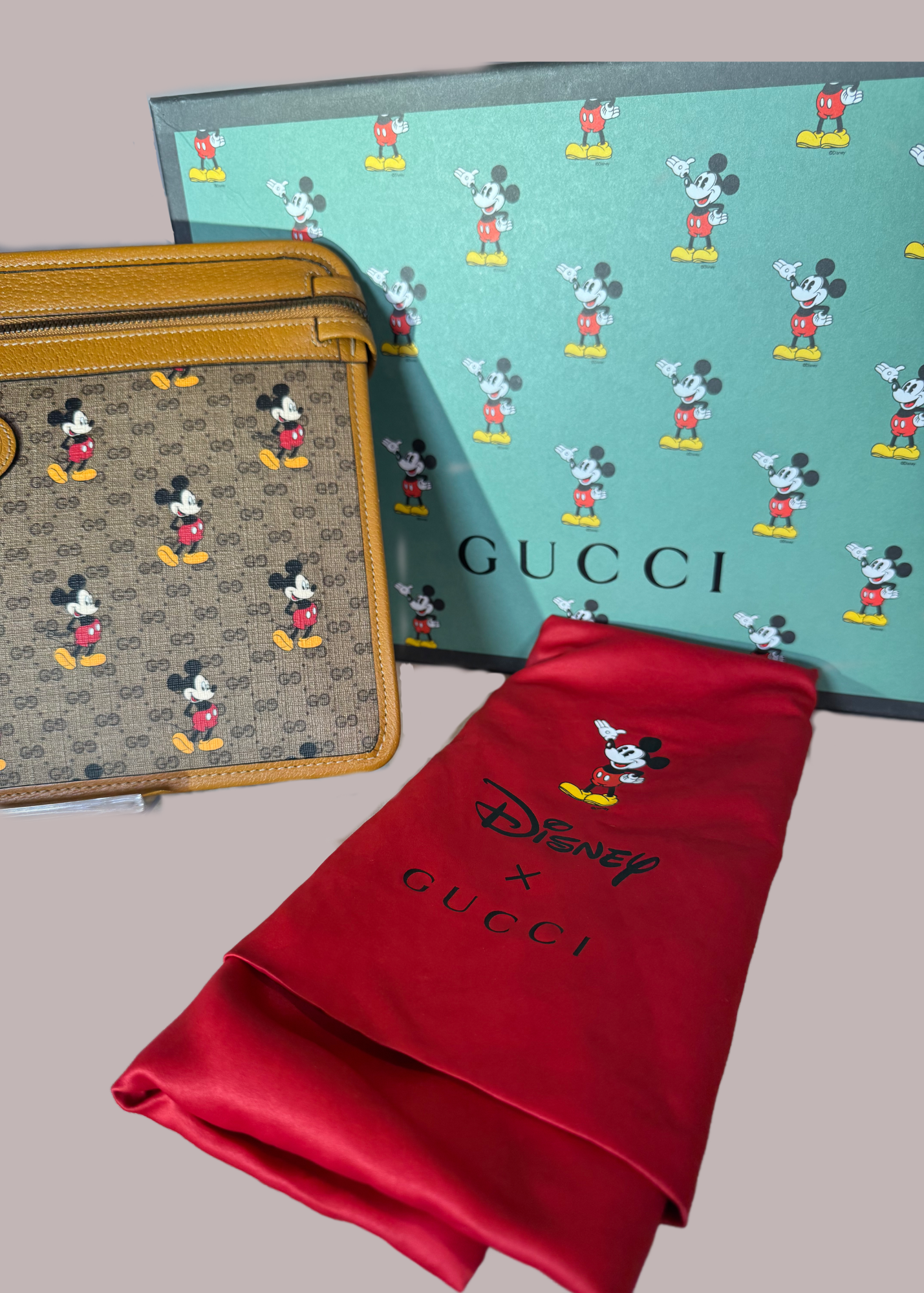 Gucci x Disney Collaboration Mickey Clutch complete box set