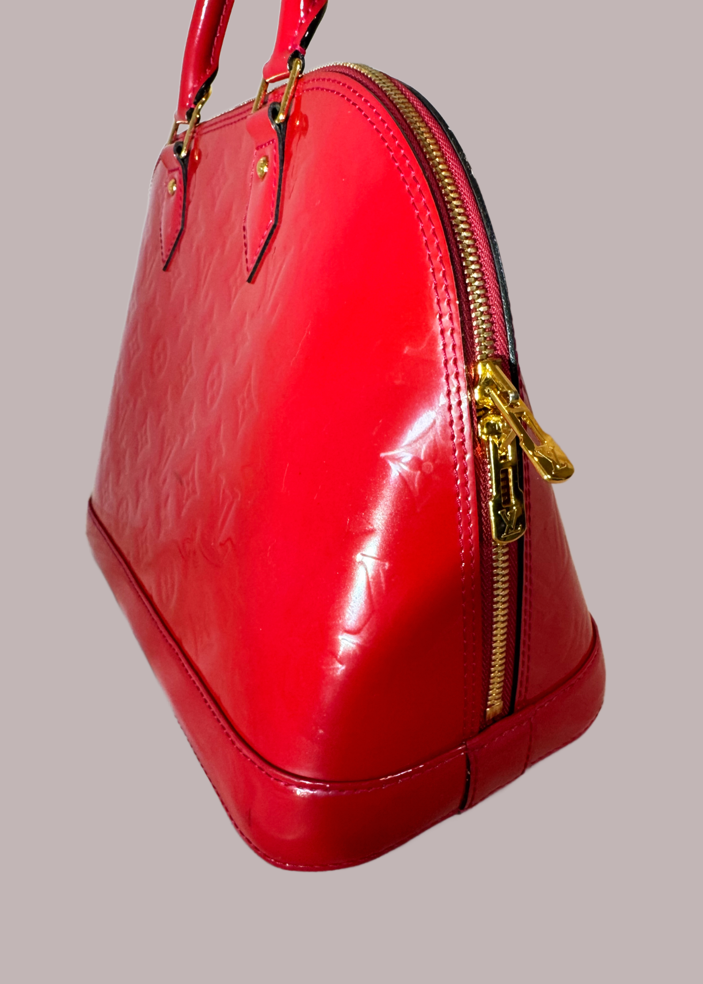 Louis Vuitton Alma in Red Vernis leather