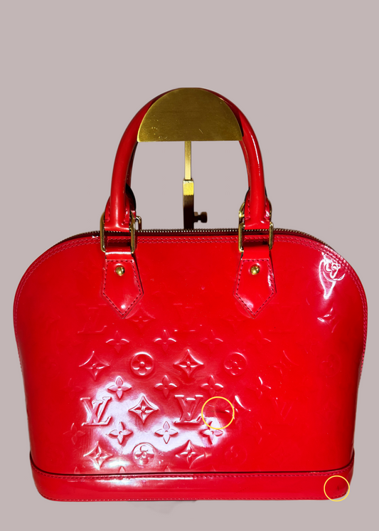 Louis Vuitton Alma in Red Vernis leather